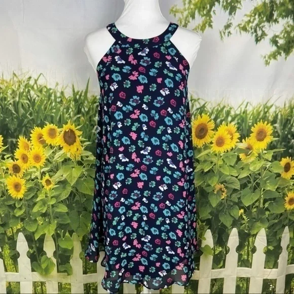 BETSY JOHNSON Navy Floral Shift Dress 4 - Picture 6 of 15